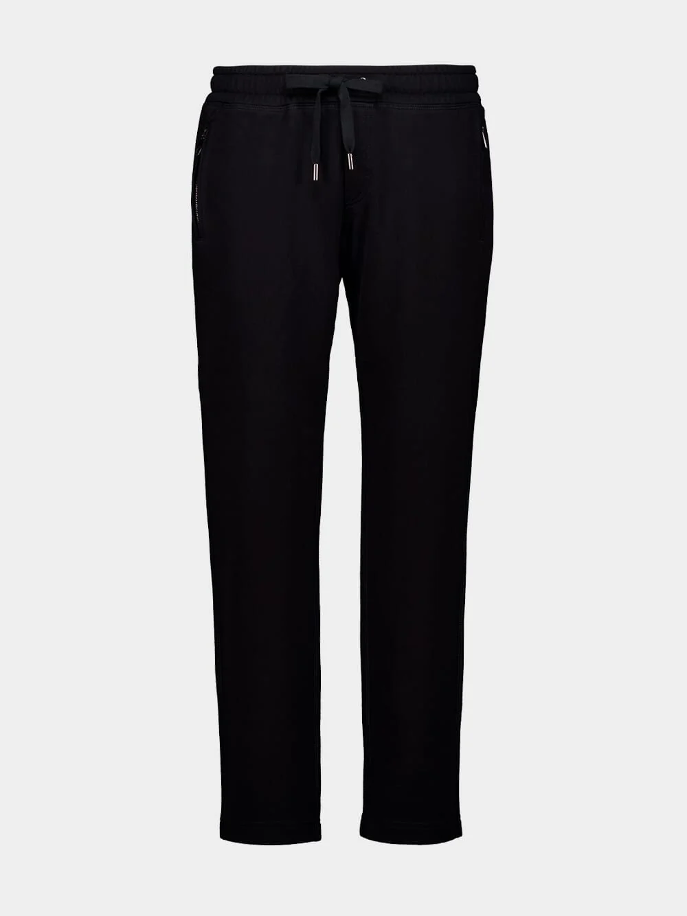 Black Cotton Drawstring Trousers