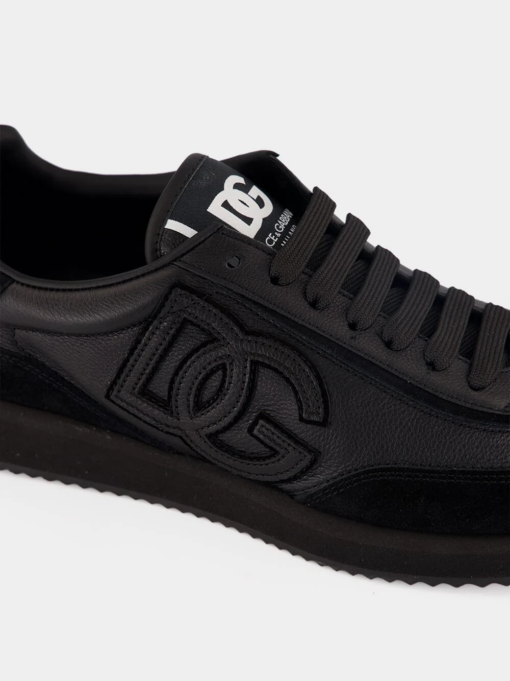 Black DG Cushion Calfskin Sneakers - Image 6