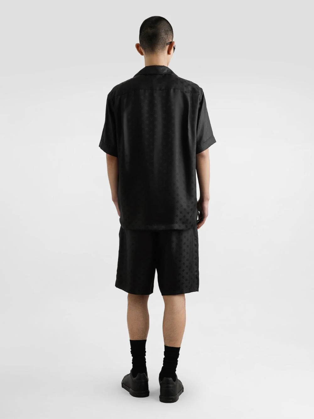 Black DG Logo Jacquard Hawaii Shirt - Image 4