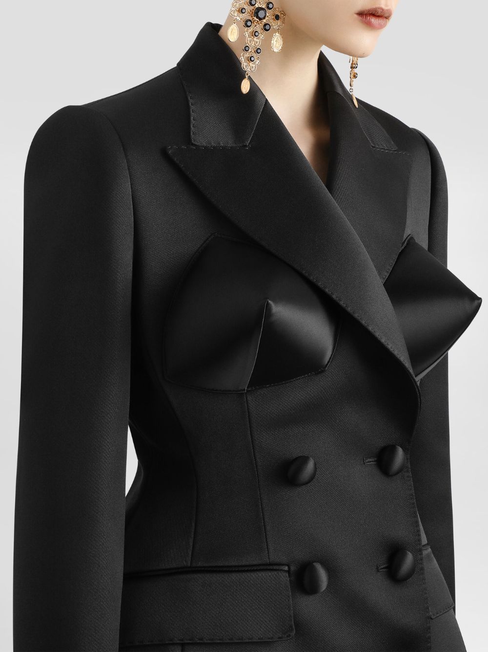 Black Duchess Jacket with Conical Cups - Image 6