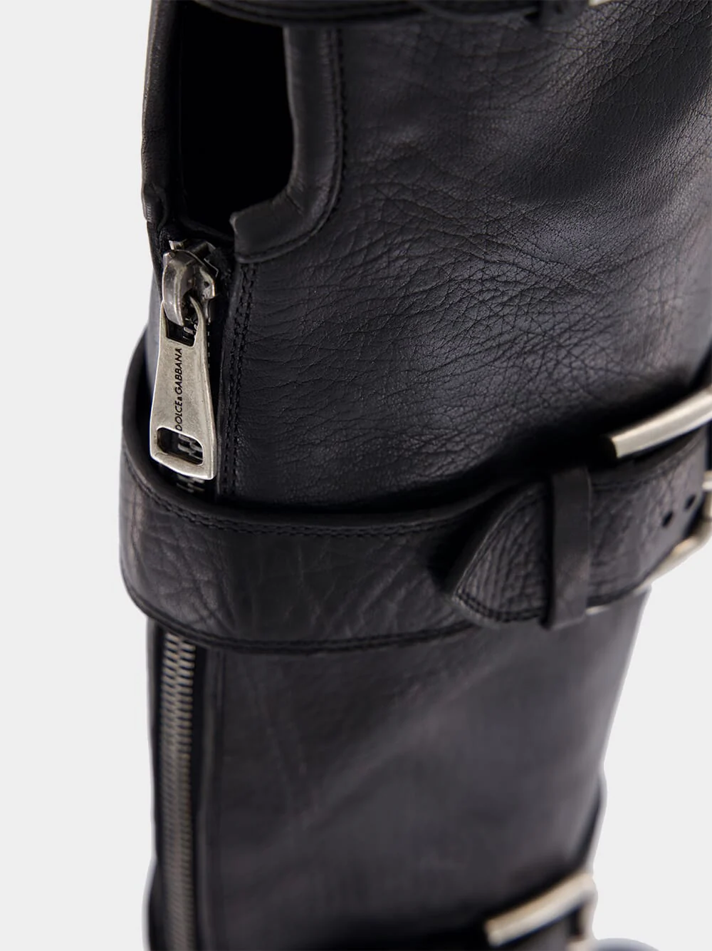 Black Horse Leather Buckled Boots - Image 6