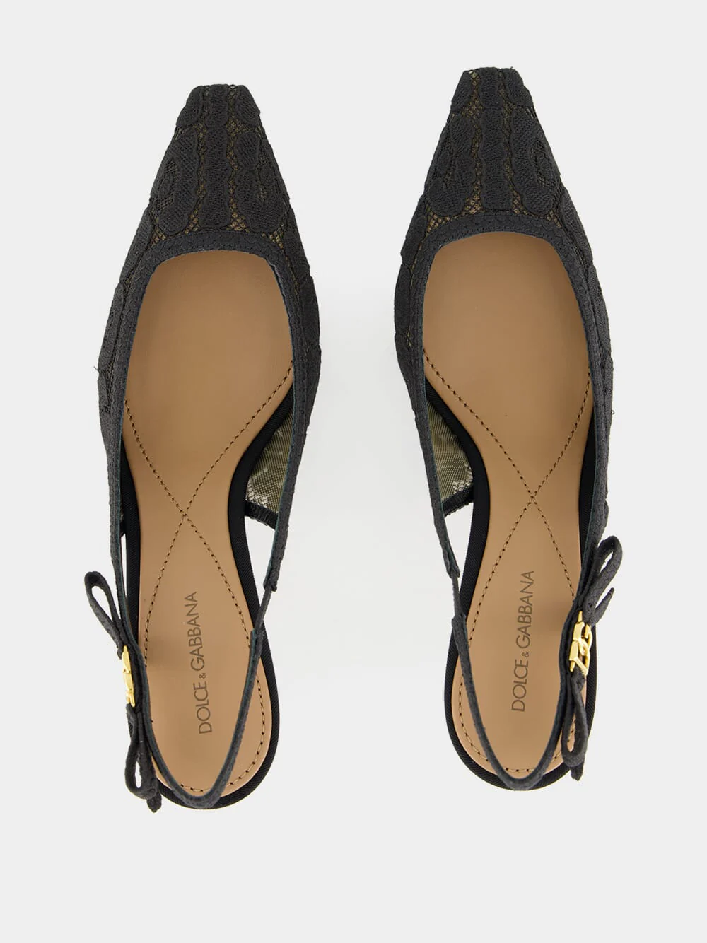 Black Lace Slingback Pumps - Image 11