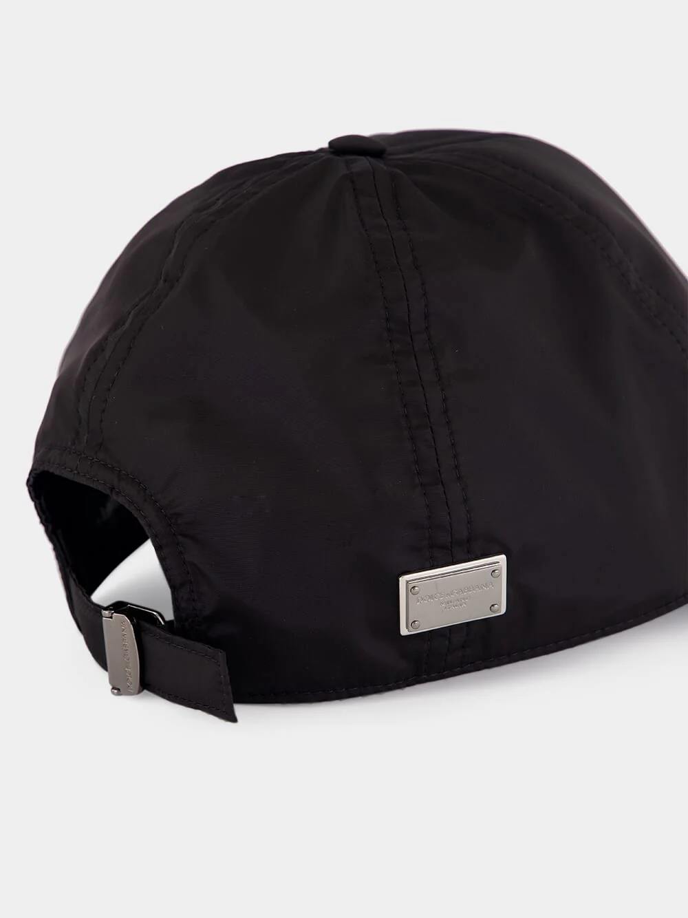 Black Logo Nylon Baseball Cap - Image 3
