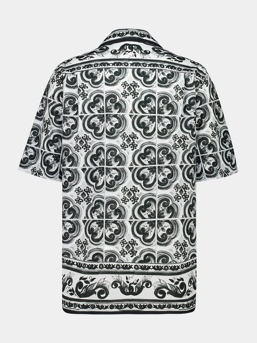 Black Majolica Print Short Sleeve Shirt - Image 2
