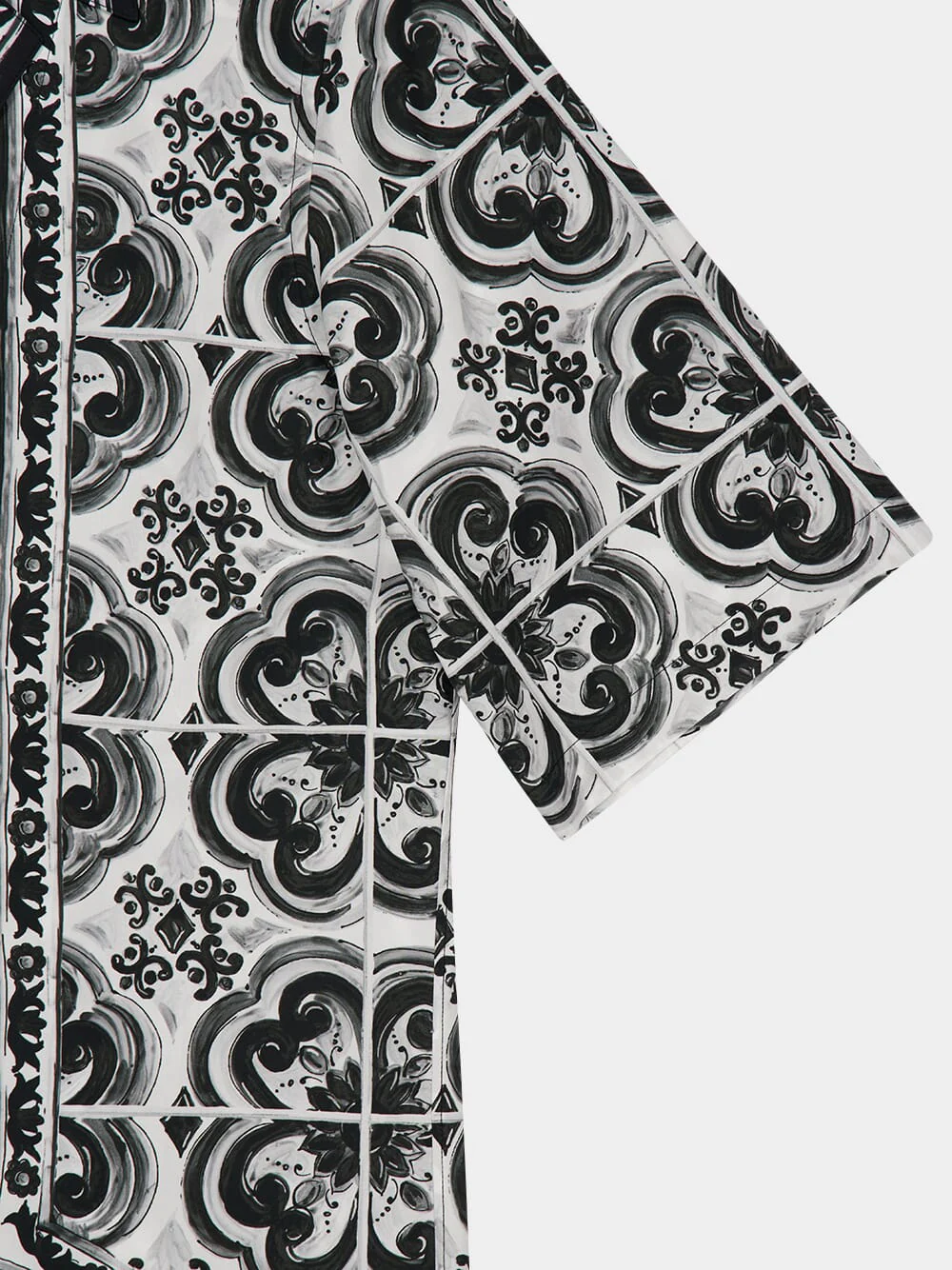 Black Majolica Print Short Sleeve Shirt - Image 4