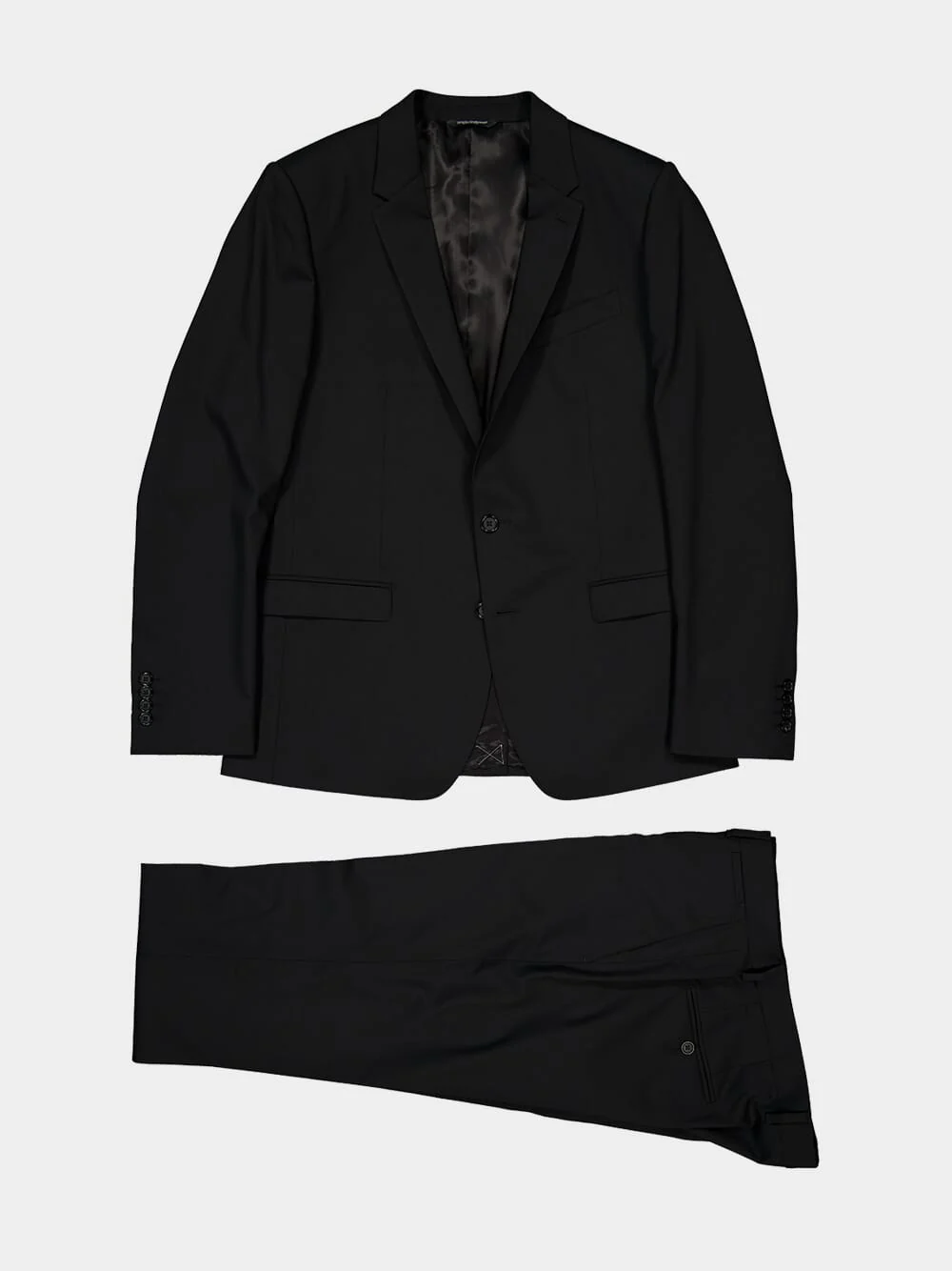 Black Martini-Fit Stretch Wool Suit
