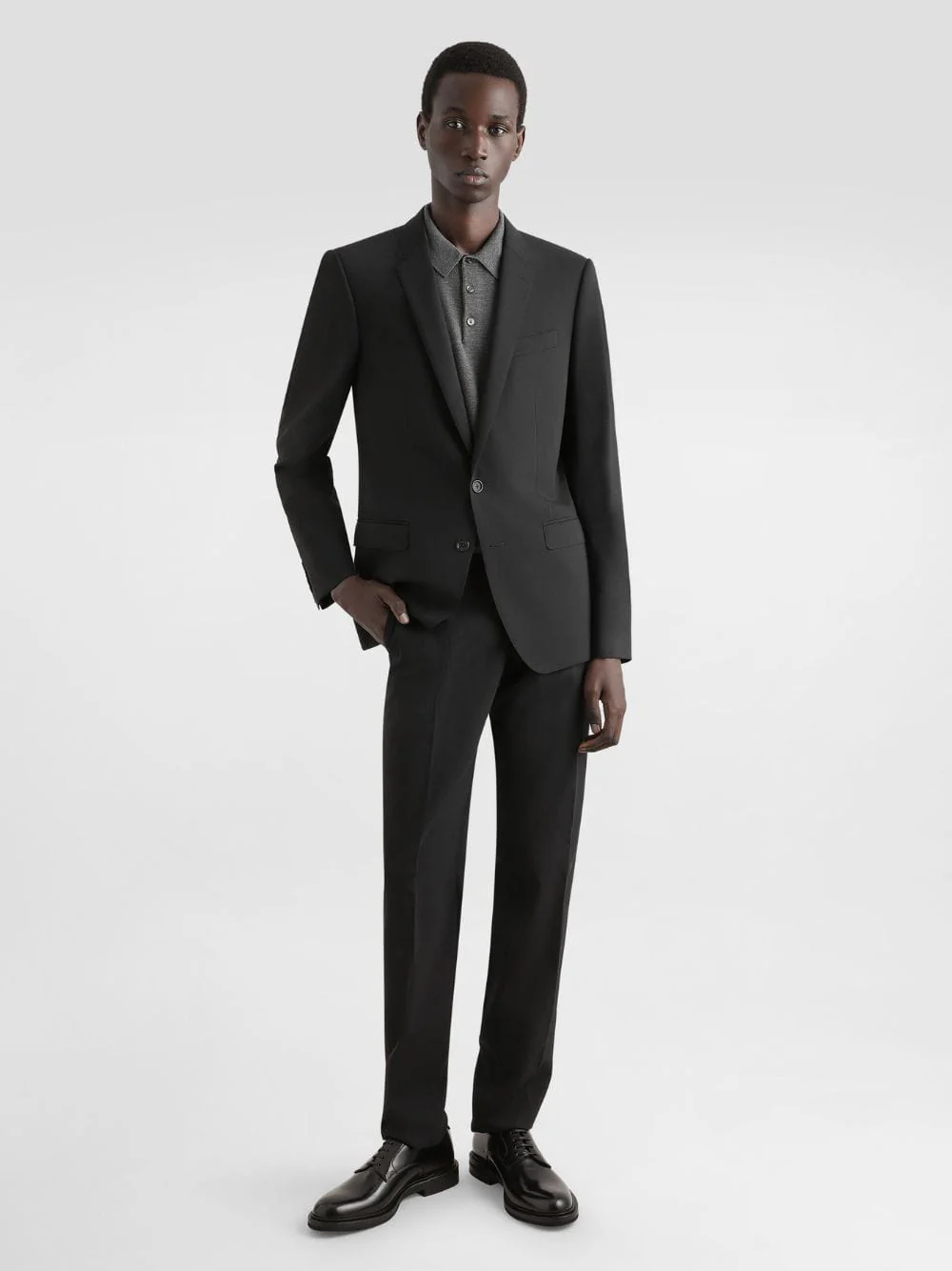Black Martini-Fit Stretch Wool Suit - Image 2