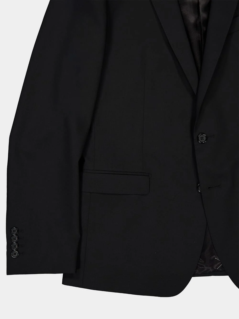 Black Martini-Fit Stretch Wool Suit - Image 9
