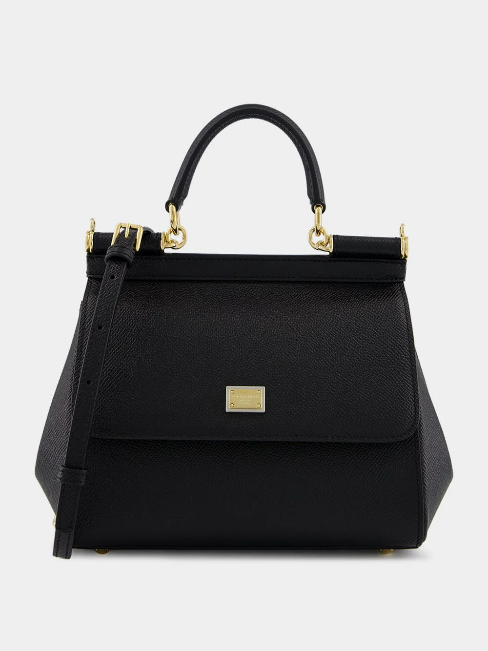 Black Medium Sicily Handbag