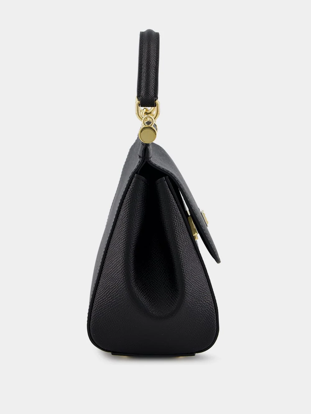 Black Medium Sicily Handbag - Image 5