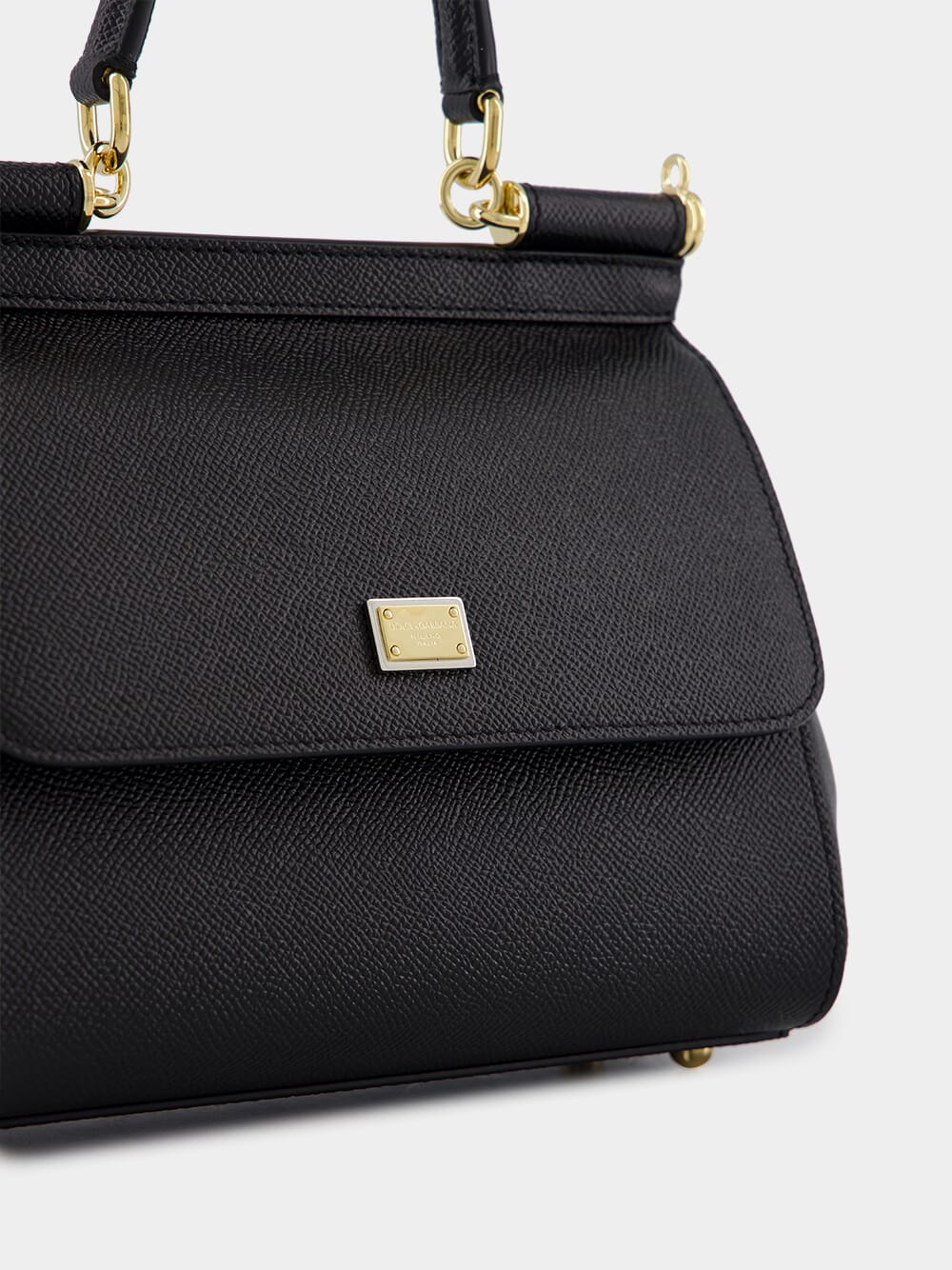 Black Medium Sicily Handbag - Image 8