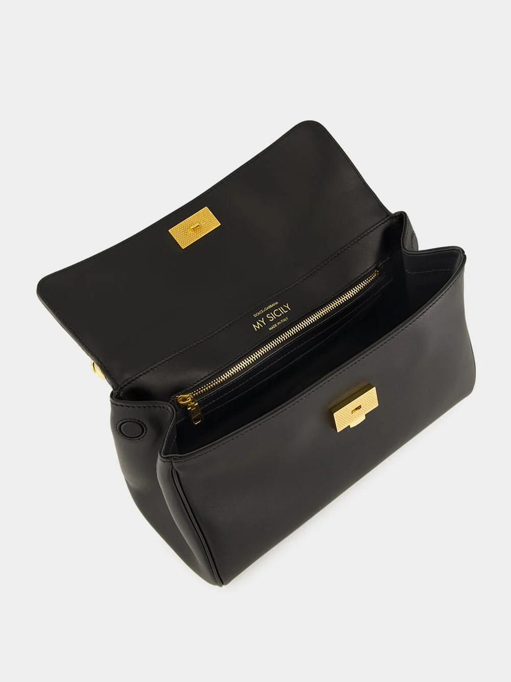 Black My Sicily Leather Handbag - Image 6