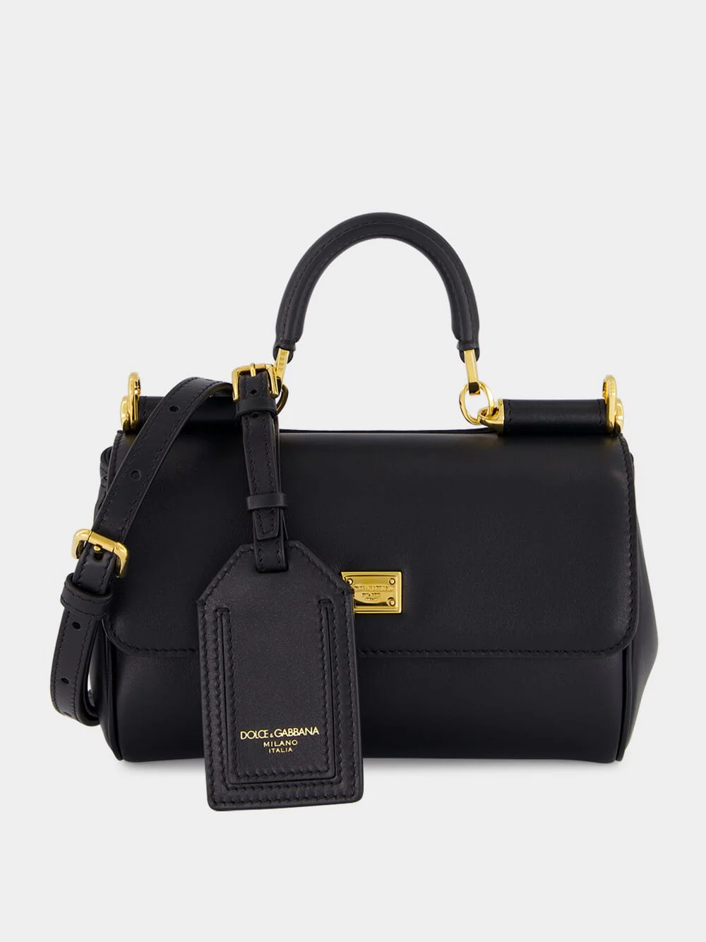 Black My Sicily Mini Calfskin Handbag