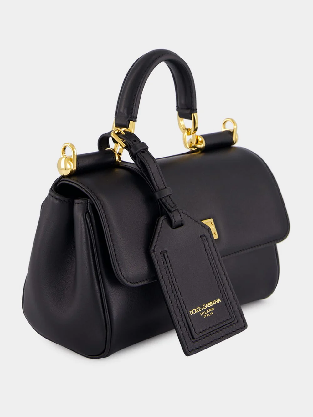 Black My Sicily Mini Calfskin Handbag - Image 3