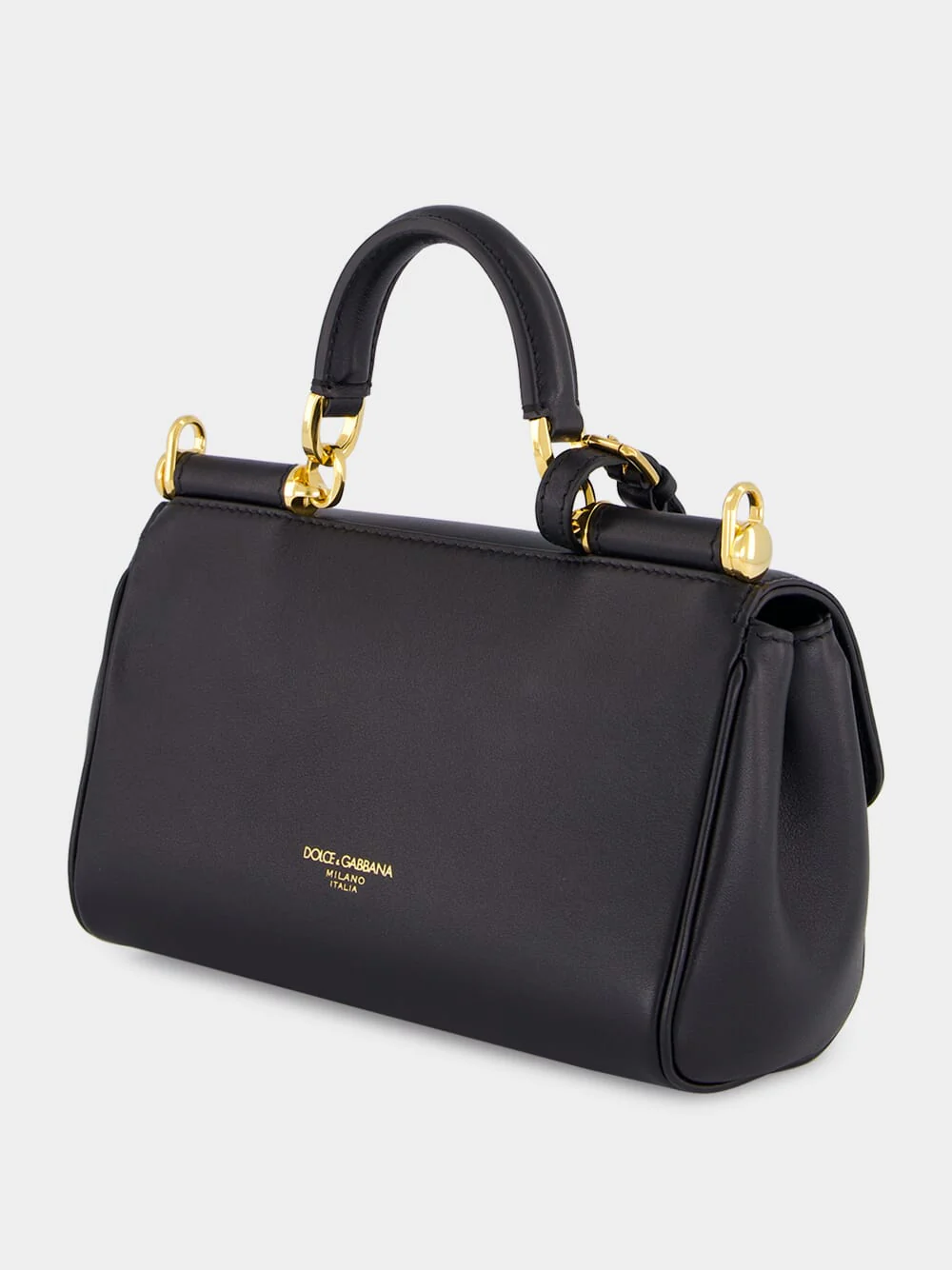 Black My Sicily Mini Calfskin Handbag - Image 5