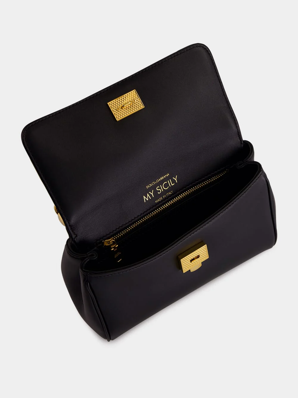 Black My Sicily Mini Calfskin Handbag - Image 6