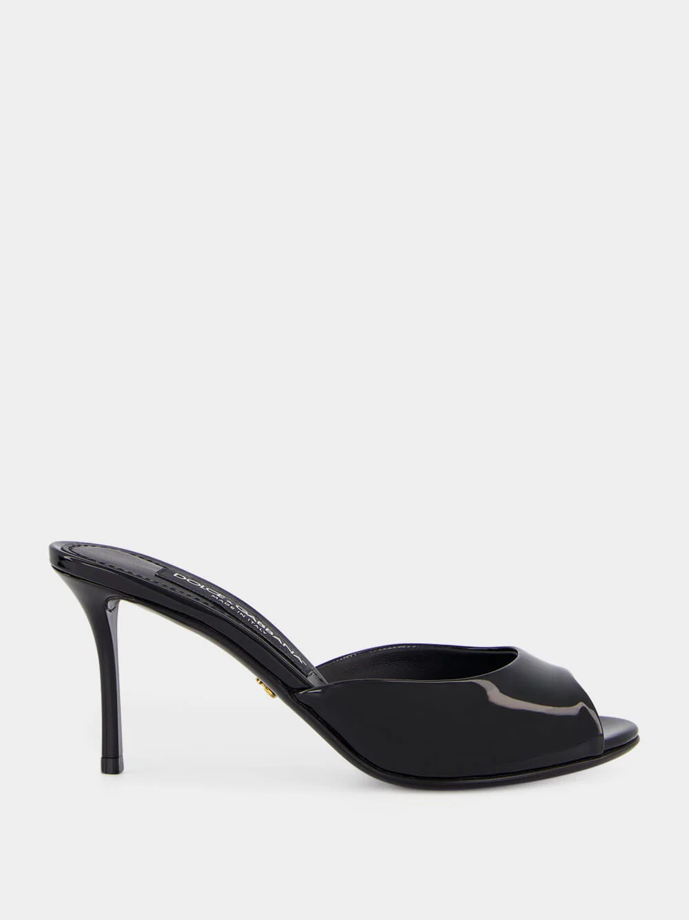 Black Patent Leather Keira Heeled Mules