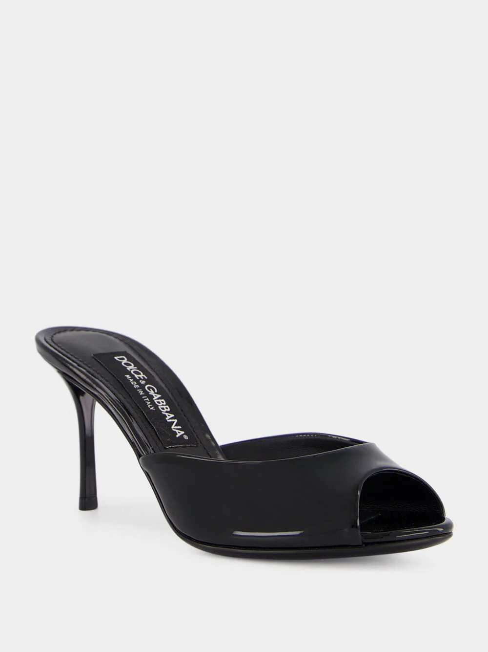 Black Patent Leather Keira Heeled Mules - Image 2