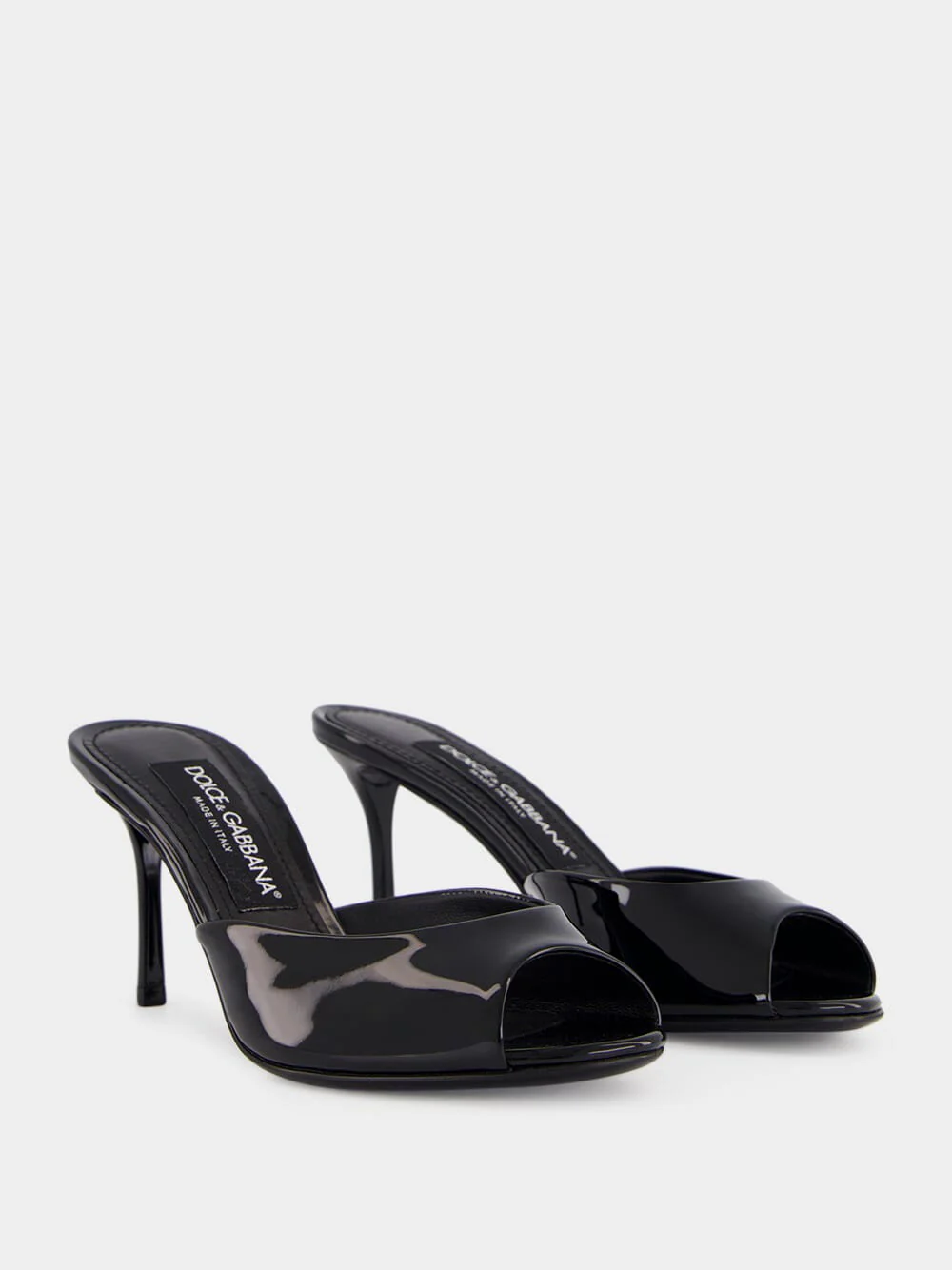Black Patent Leather Keira Heeled Mules - Image 3