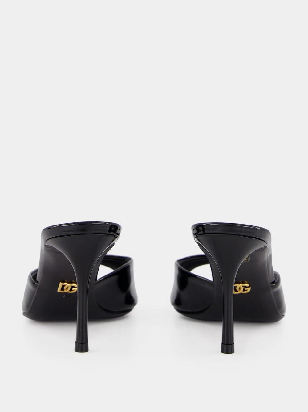 Black Patent Leather Keira Heeled Mules - Image 5