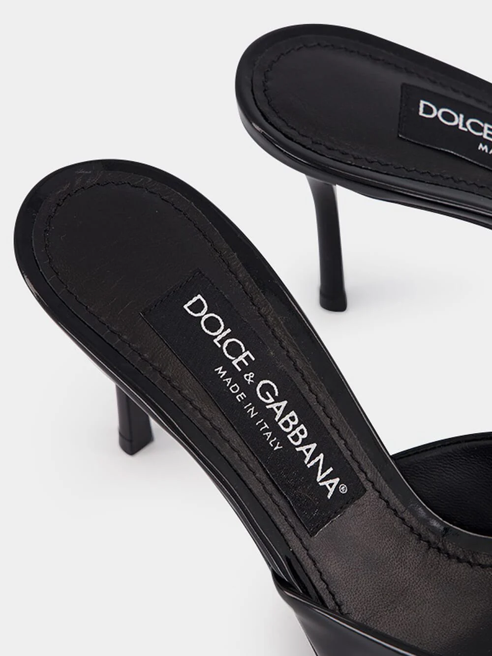 Black Patent Leather Keira Heeled Mules - Image 6