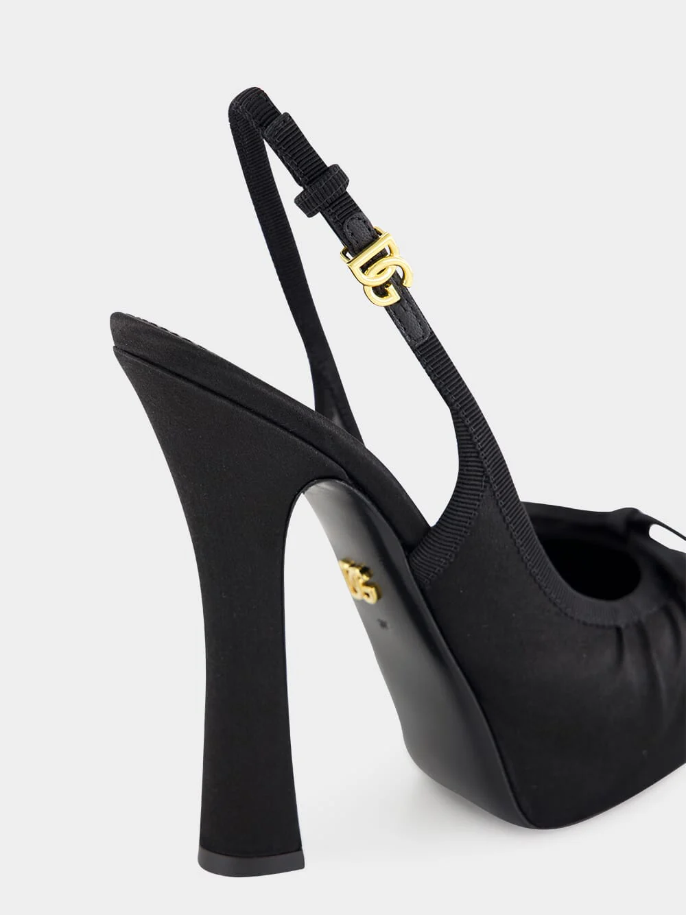 Black Satin Slingbacks - Image 6
