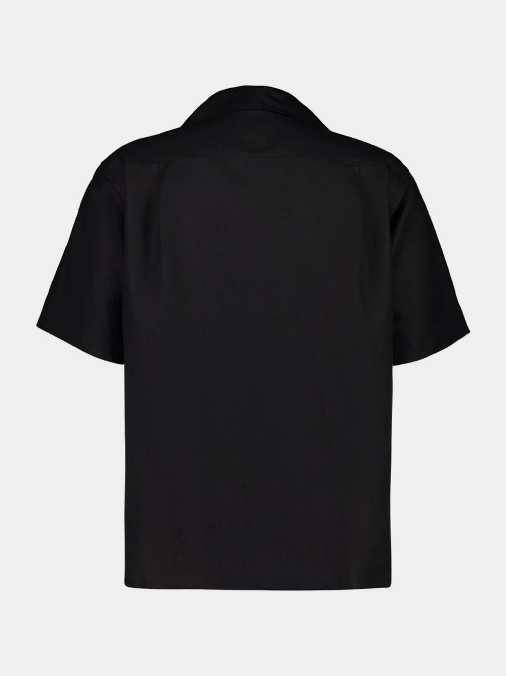 Black Short-Sleeve Cotton Shirt - Image 3