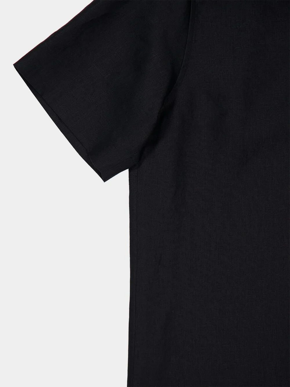 Black Short-Sleeve Cotton Shirt - Image 5
