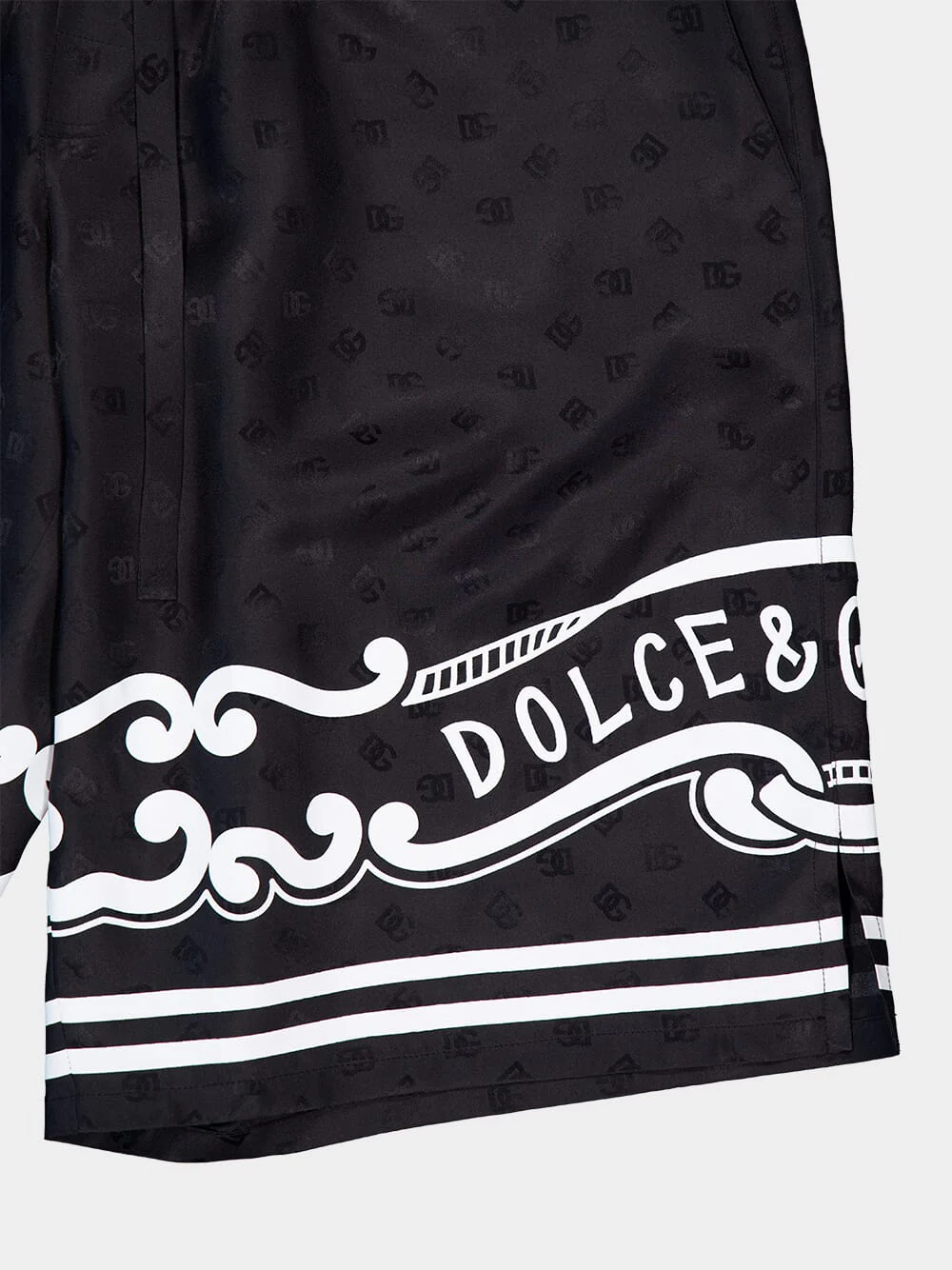 Black Silk Bandanna-Print Shorts - Image 3