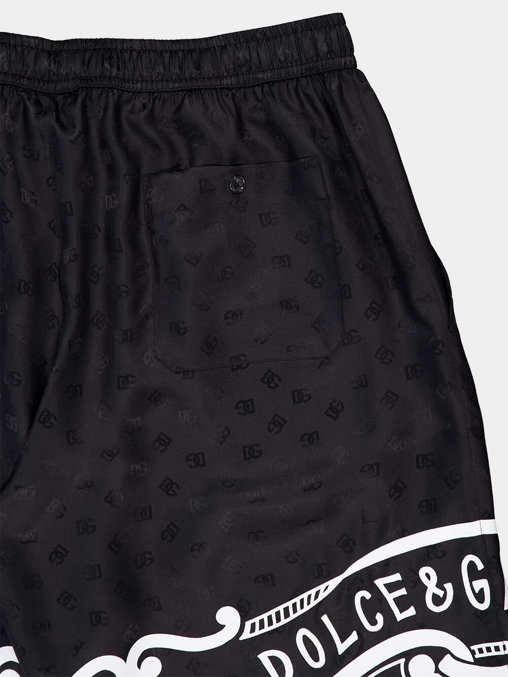 Black Silk Bandanna-Print Shorts - Image 4