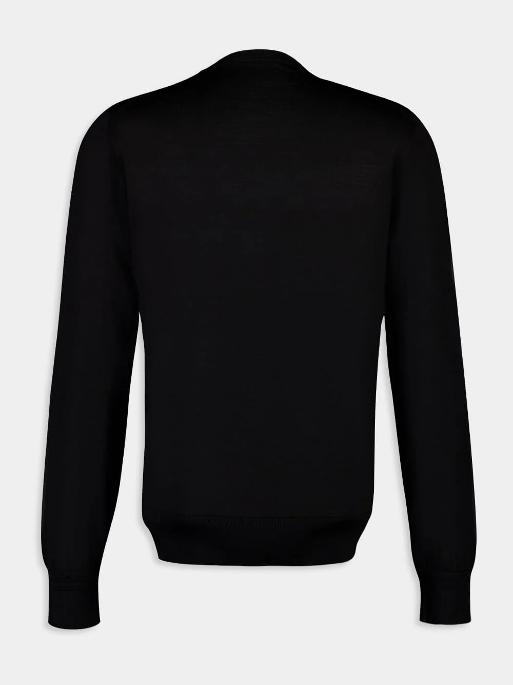 Black Silk Crewneck Pullover - Image 3