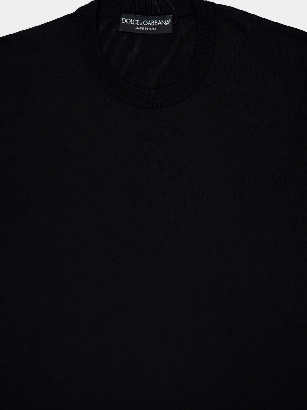 Black Silk Crewneck Pullover - Image 5