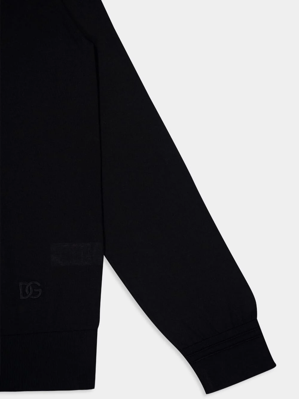 Black Silk Crewneck Pullover - Image 6