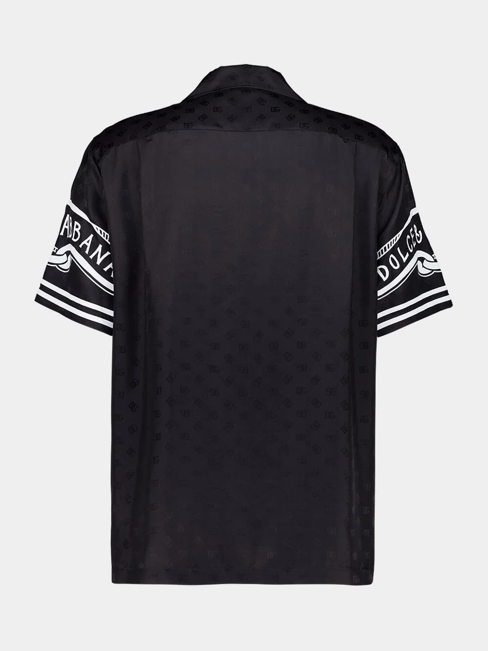 Black Silk Hawaiian Shirt with Bandanna Print - Image 4