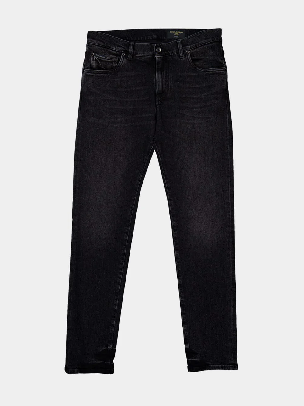 Black Slim-Fit Stretch Cotton Jeans - Image 7