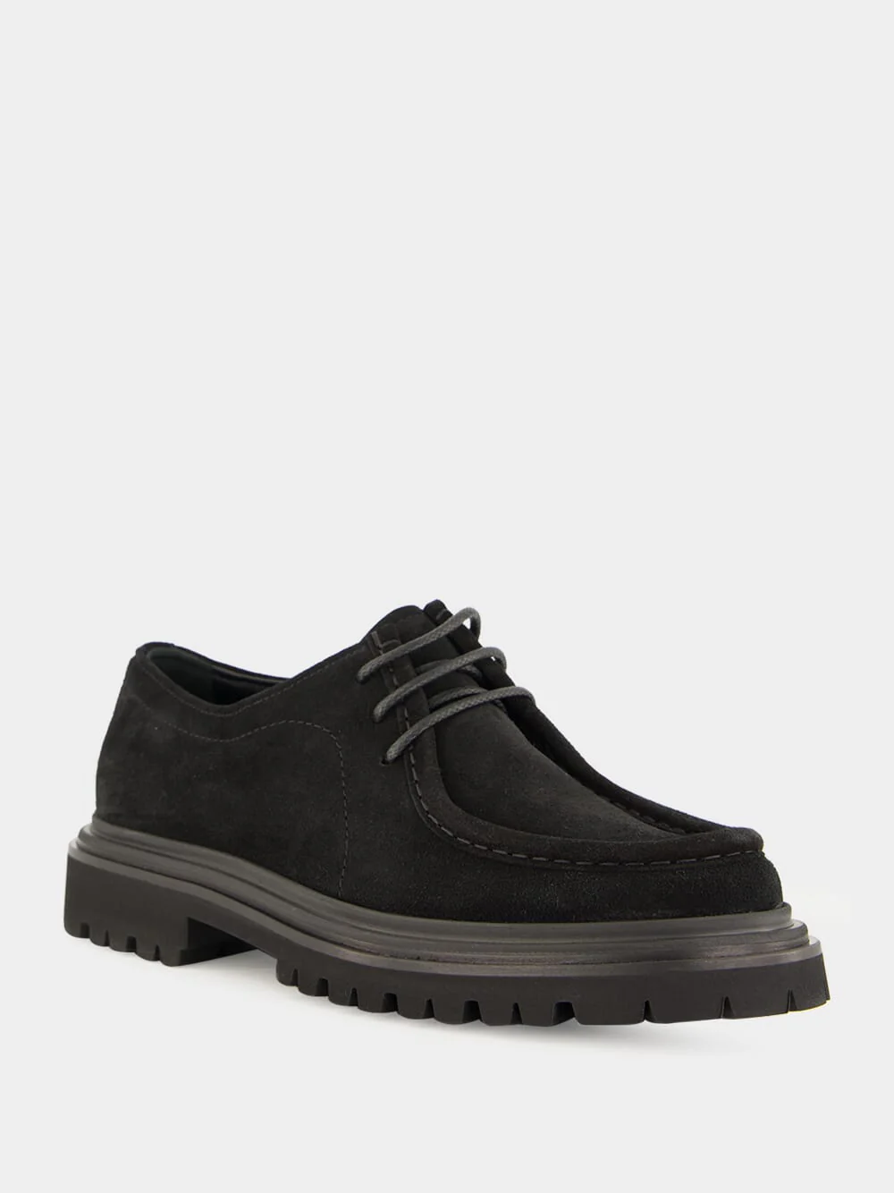 Black Split Calfskin Derby Shoes - Image 2