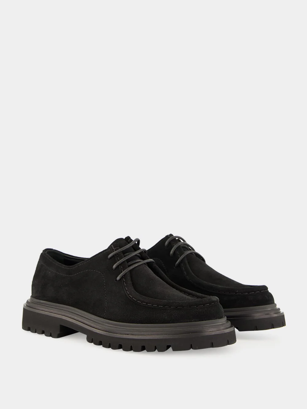 Black Split Calfskin Derby Shoes - Image 3