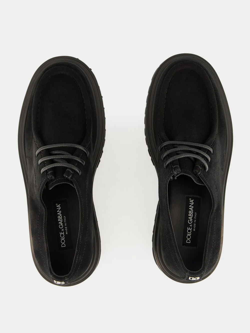 Black Split Calfskin Derby Shoes - Image 4