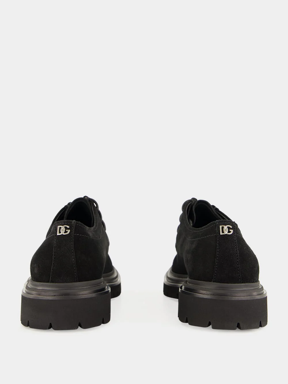 Black Split Calfskin Derby Shoes - Image 5