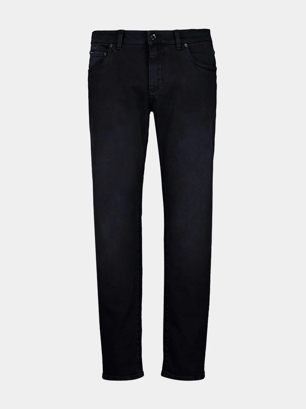 Black Straight Fit Cotton Pants