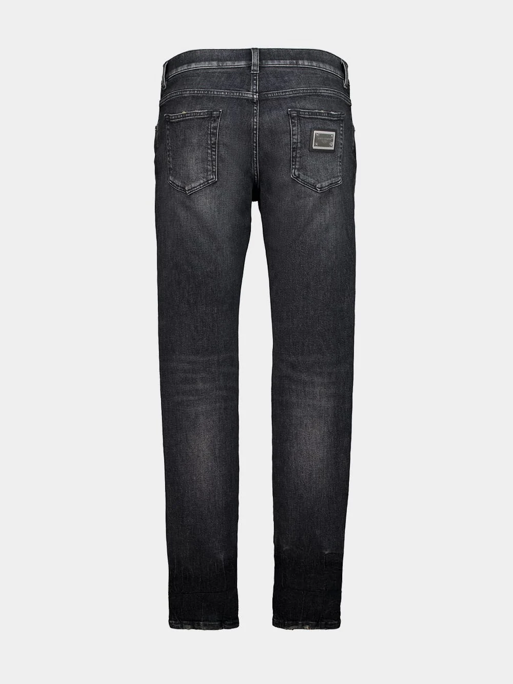 Black Straight-Fit Denim Jeans - Image 2