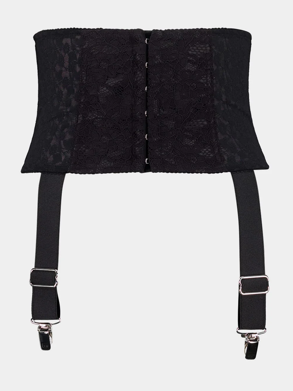 Black Stretch Marquisette Corset Belt - Image 5