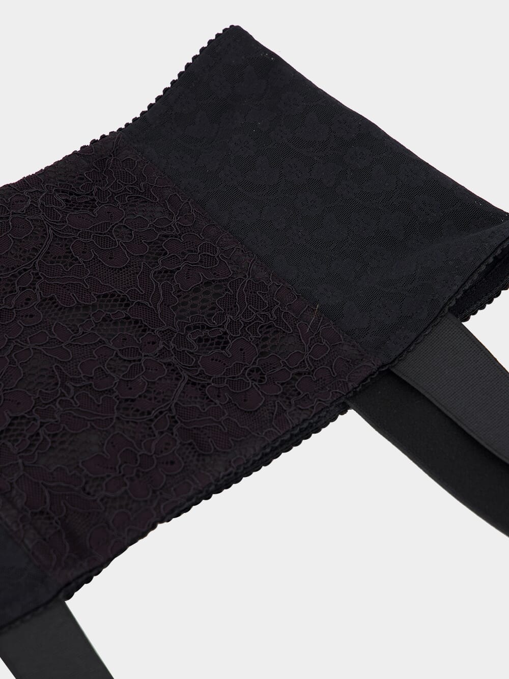 Black Stretch Marquisette Corset Belt - Image 7