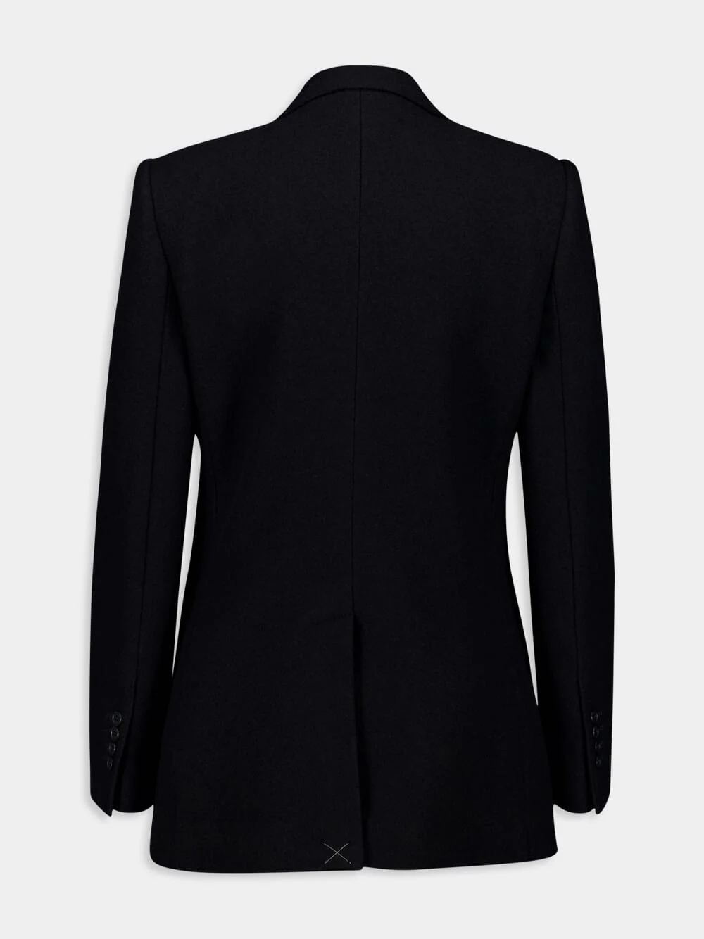 Black Wool Cloth Double-Breasted Jacket - Image 4