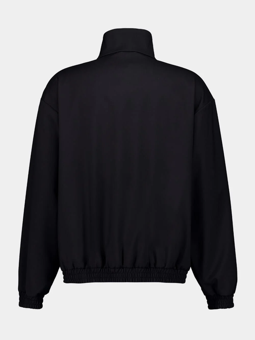 Black Wool High-Neck Jacket - Image 4
