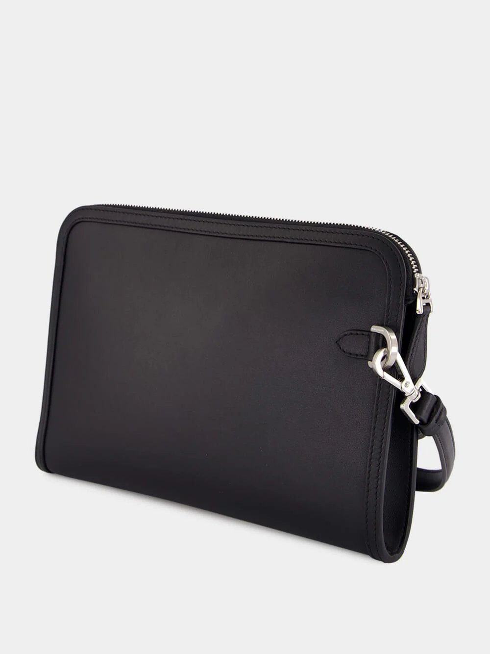 Black Woven Calfskin Clutch Bag - Image 4
