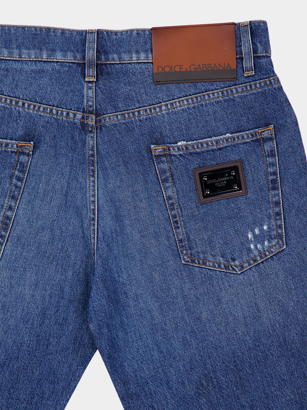 Blue Classic Cotton Jeans with Tag - Image 6