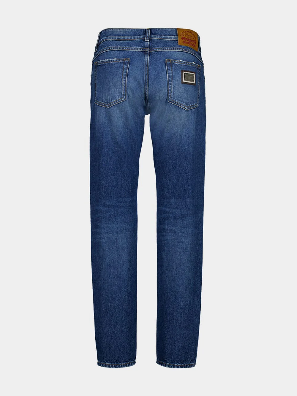 Blue Straight Fit Cotton Jeans - Image 2