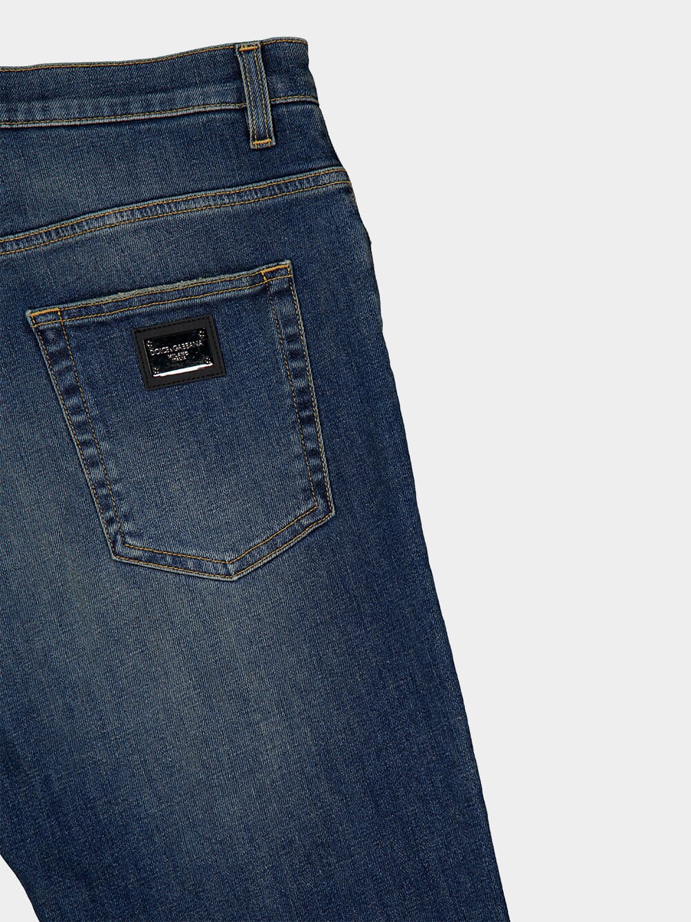 Blue Washed Loose Fit Jeans - Image 4