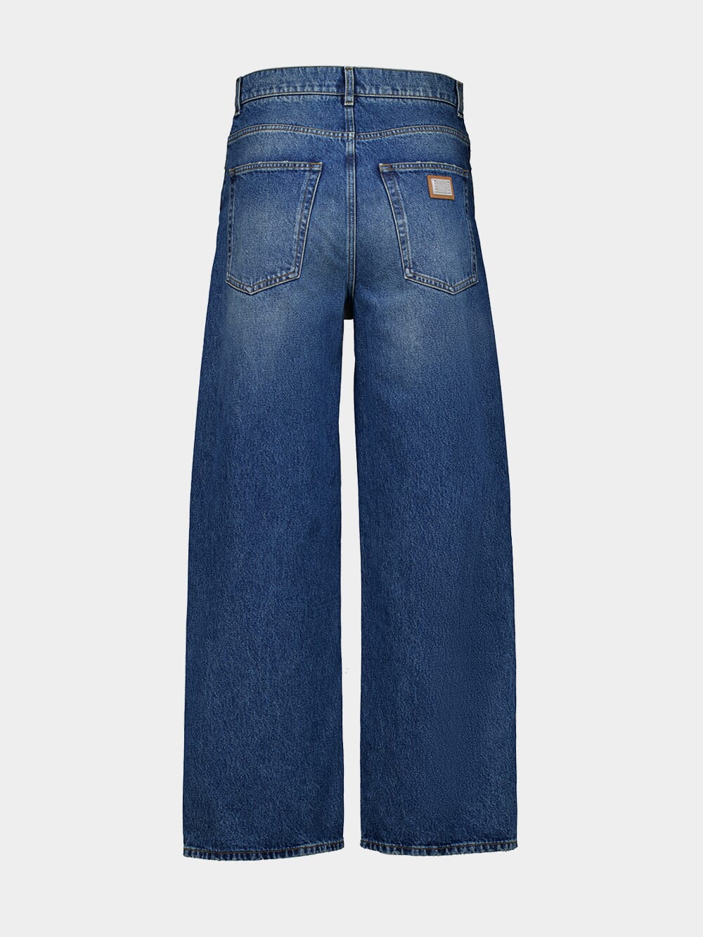 Blue Wide-Leg Denim Trousers - Image 3